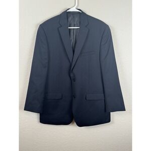 Joseph Abboud Navy Blue Suit 42R | 100% Wool 2pc | Flat Front Business Classic